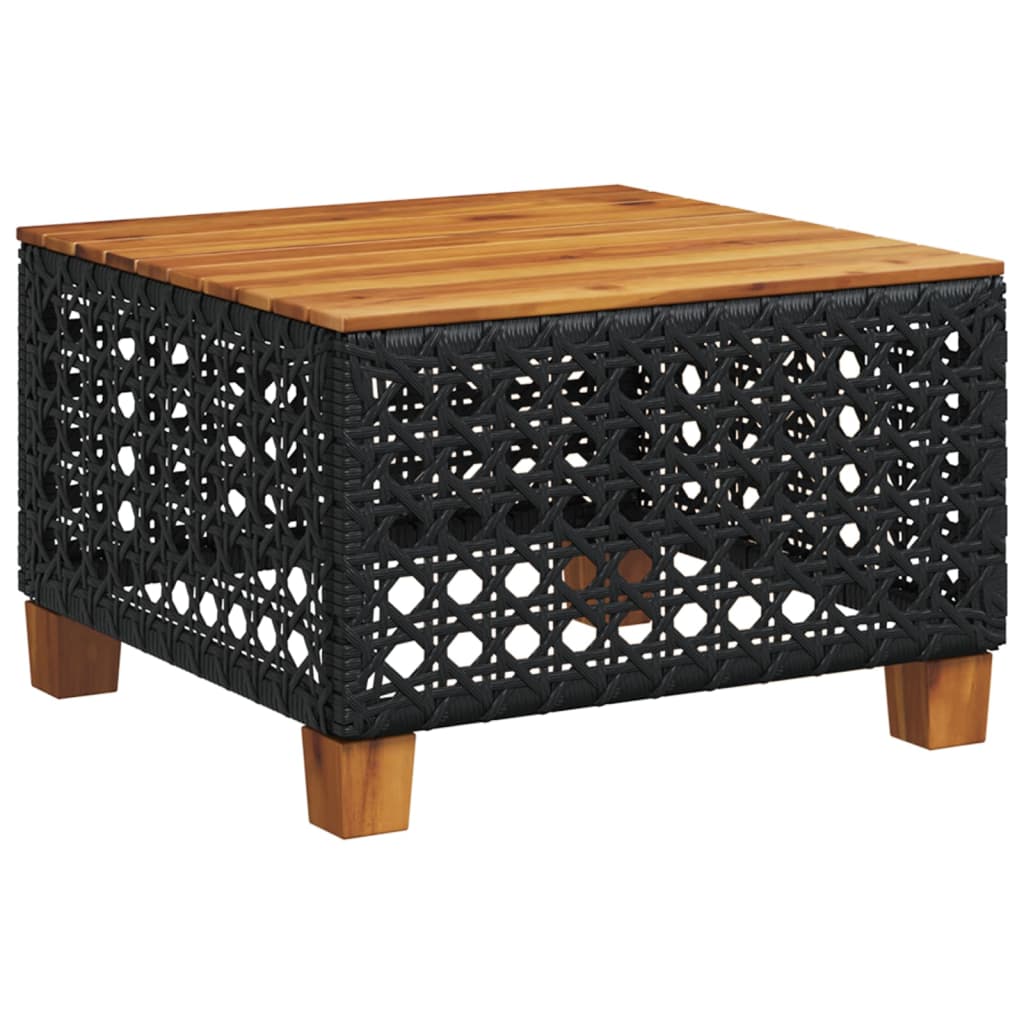 Set Divani da Giardino con Cuscini 7pz Nero Polyrattan | homemem39