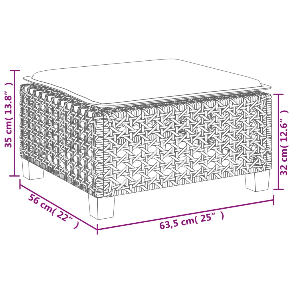 Set Divano da Giardino 6 pz con Cuscini Nero in Polyrattan | homemem39