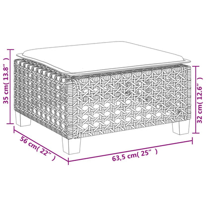 Set Divano da Giardino 6 pz con Cuscini Nero in Polyrattan | homemem39