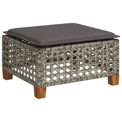 Set Divano da Giardino 6 pz con Cuscini Grigio in Polyrattan | homemem39