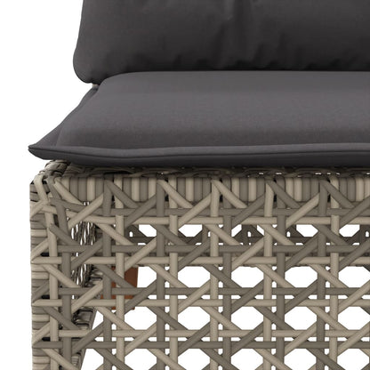 Set Divano da Giardino 6 pz con Cuscini Grigio in Polyrattan | homemem39