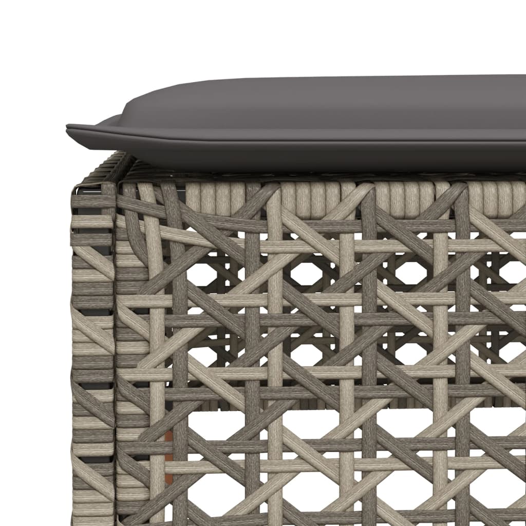 Set Divano da Giardino 6 pz con Cuscini Grigio in Polyrattan | homemem39