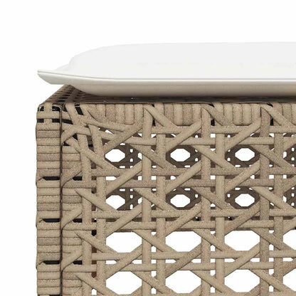 Set Divano da Giardino 6 pz con Cuscini Beige in Polyrattan