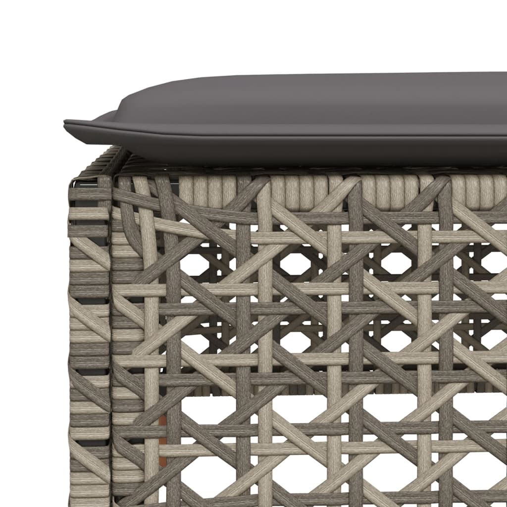 Set Divano da Giardino 8 pz con Cuscini Grigio in Polyrattan | homemem39