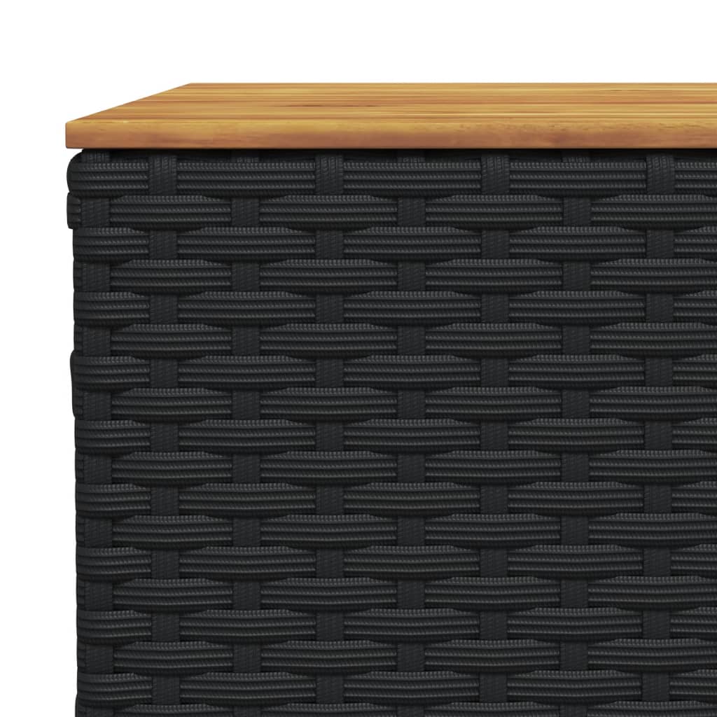 Set Divani da Giardino 9 pz con Cuscini Nero in Polyrattan | homemem39