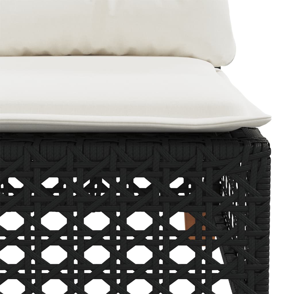 Set Divani da Giardino 10pz con Cuscini in Polyrattan Nero - homemem39