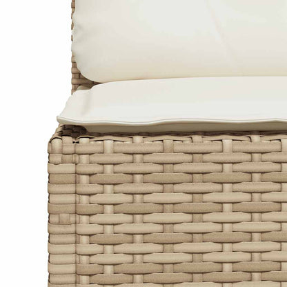 Set Divani da Giardino 11 pz con Cuscini Beige in Polyrattan | homemem39
