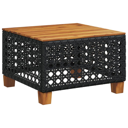 Set Divani da Giardino 11 pz con Cuscini in Polyrattan Nero | homemem39