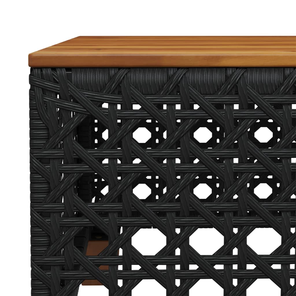 Set Divani da Giardino 11 pz con Cuscini in Polyrattan Nero | homemem39