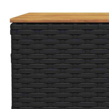 Set Divani da Giardino 11 pz con Cuscini in Polyrattan Nero | homemem39