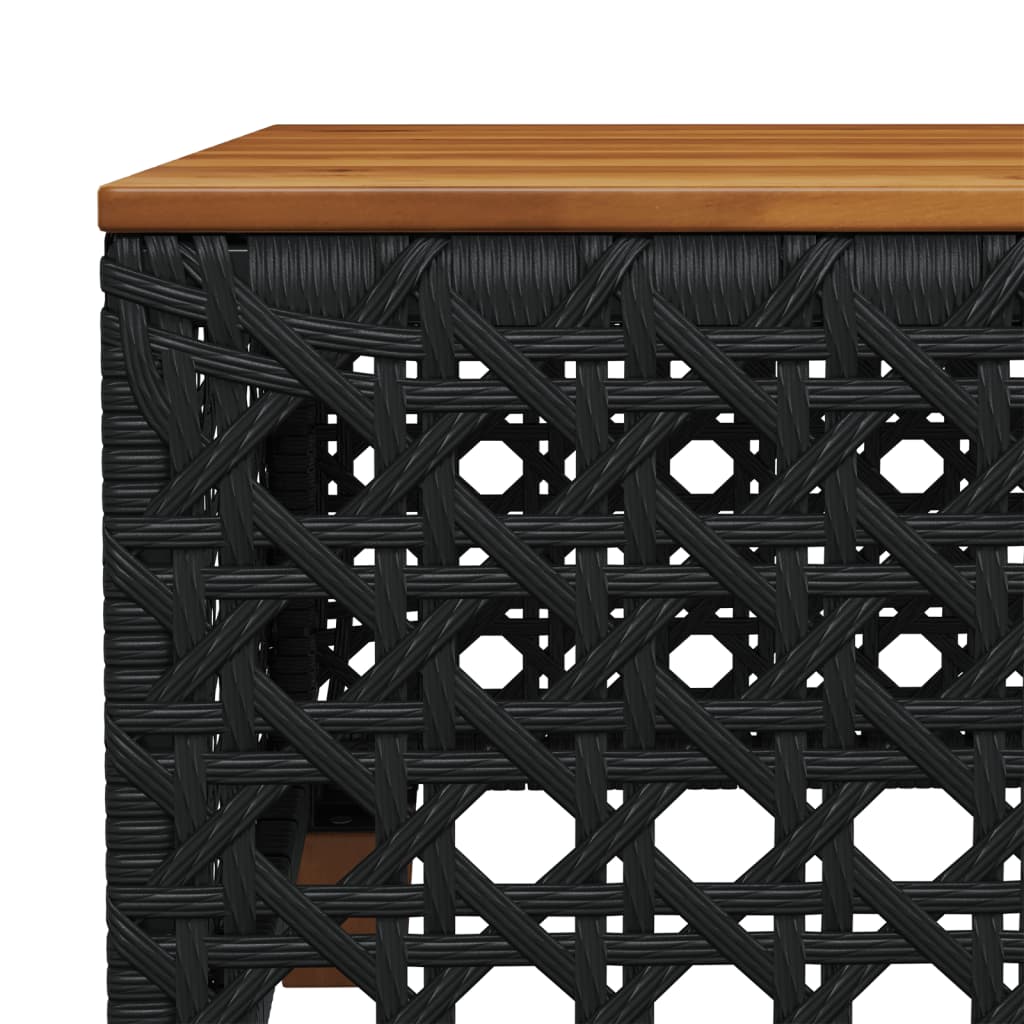 Set Divani da Giardino 11 pz con Cuscini in Polyrattan Nero | homemem39