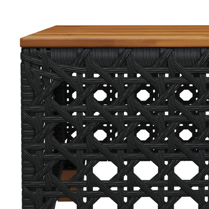 Set Divani da Giardino 11 pz con Cuscini in Polyrattan Nero | homemem39