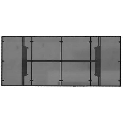 Set da Pranzo per Giardino con cuscino 9 pcs Nero polyrattan
