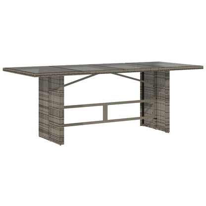 Set da Pranzo per Giardino con cuscino 7 pcs Grigio polyrattan