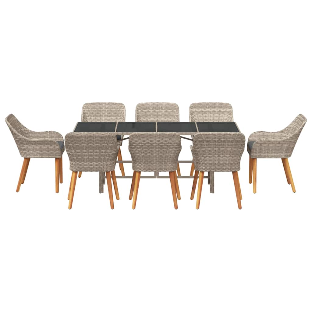 Set da pranzo 9 pcs Grigio chiaro
