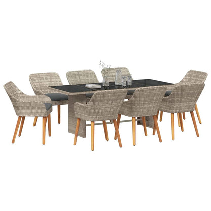 Set da pranzo 9 pcs Grigio chiaro