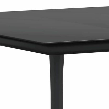 Set da Pranzo per Giardino con cuscino 3 pcs Nero polyrattan