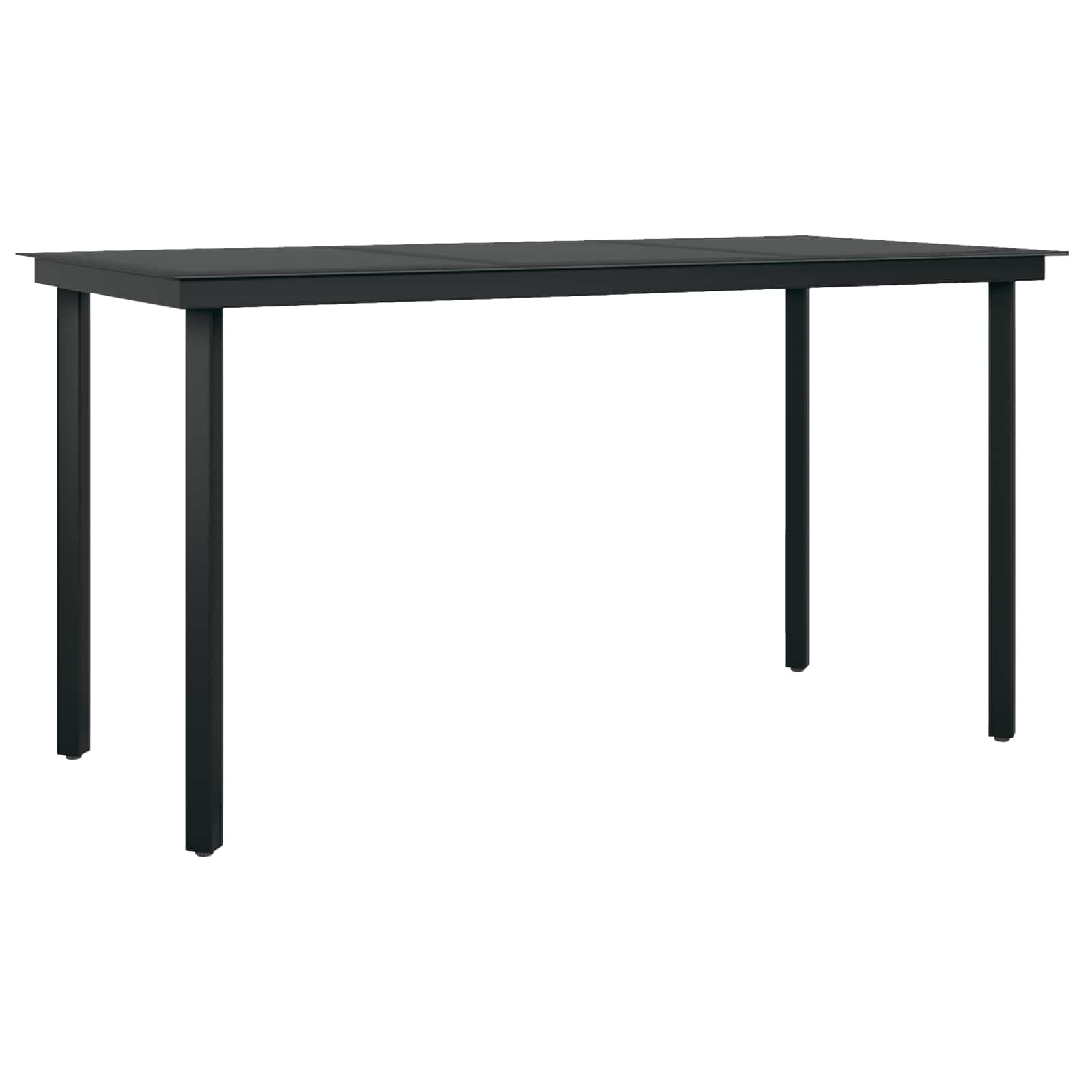 Set da Pranzo per Giardino con cuscino 5 pcs Nero polyrattan | homemem39