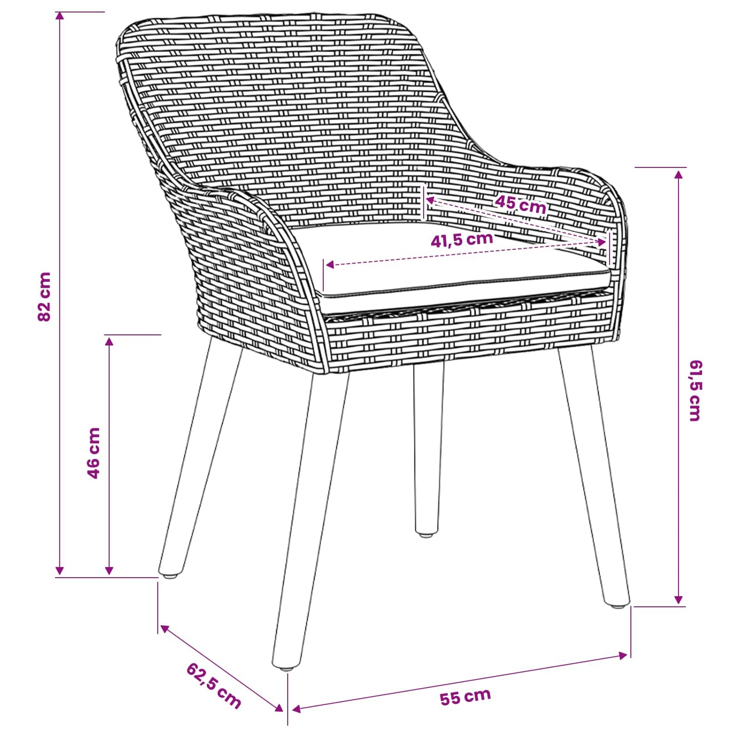 Set da Pranzo per Giardino 5 pcs Grigio chiaro polyrattan | homemem39