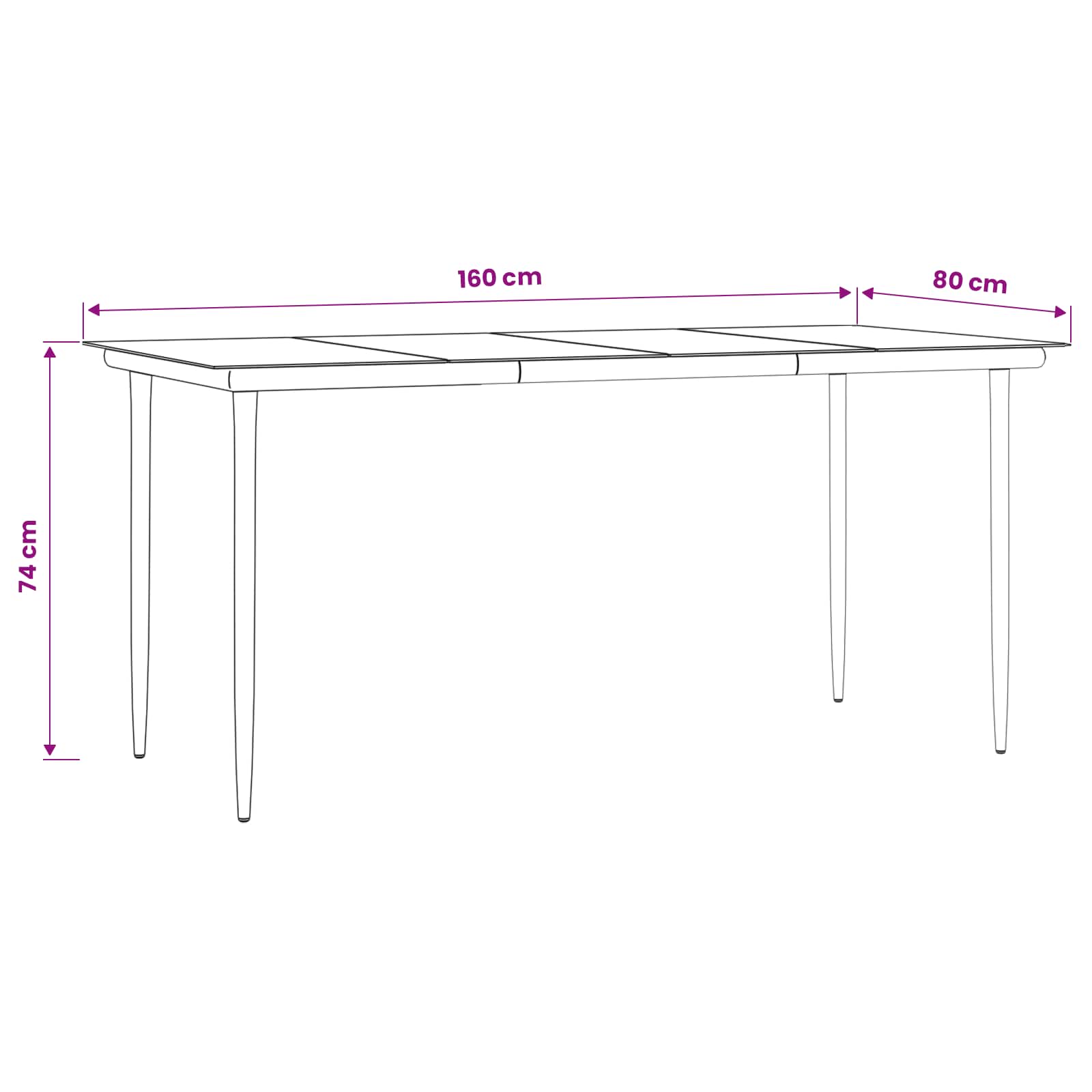 Set da Pranzo per Giardino 5 pcs Grigio chiaro polyrattan | homemem39