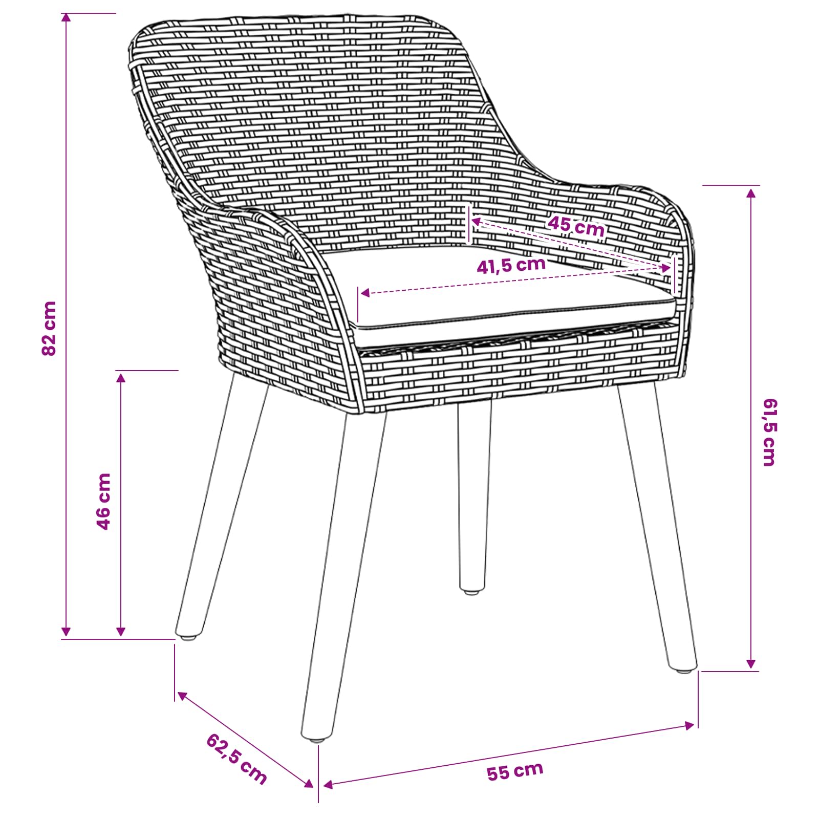 Set da Pranzo per Giardino 7 pcs Grigio chiaro polyrattan | homemem39