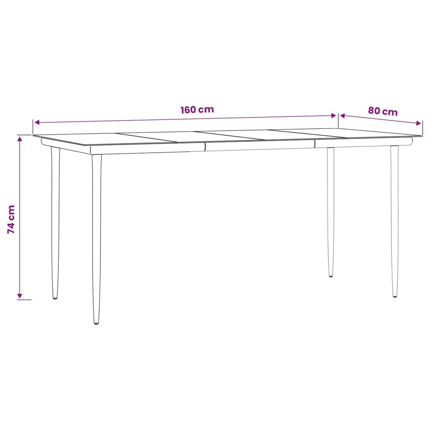 Set da Pranzo per Giardino 7 pcs Grigio chiaro polyrattan | homemem39