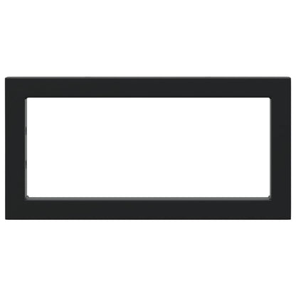 Reggimensole per Lavabo 2 pz Nere Rettangolari in Acciaio