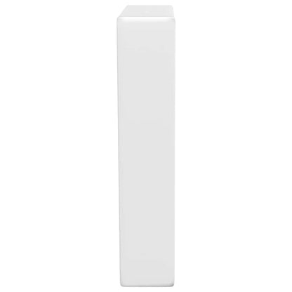 Reggimensole per Lavabo 2 pz Bianche Trapezio in Acciaio | homemem39