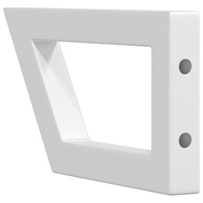 Reggimensole per Lavabo 2 pz Bianche Trapezio in Acciaio | homemem39