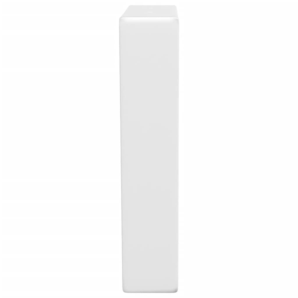 Reggimensole per Lavabo 2 pz Bianche Trapezio in Acciaio | homemem39