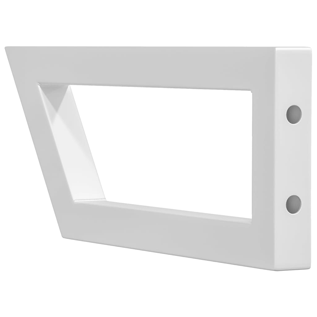 Reggimensole per Lavabo 2 pz Bianche Trapezio in Acciaio | homemem39
