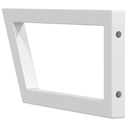 Reggimensole per Lavabo 2 pz Bianche Trapezio in Acciaio | homemem39