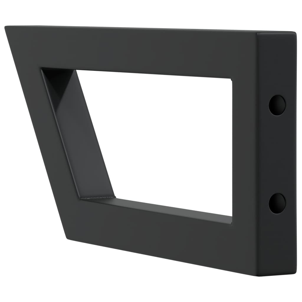 Reggimensole per Lavabo 2 pz Nere Trapezio in Acciaio | homemem39