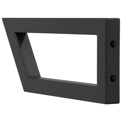 Reggimensole per Lavabo 2 pz Nere Trapezio in Acciaio | homemem39
