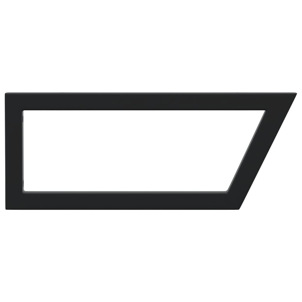 Reggimensole per Lavabo 2 pz Nere Trapezio in Acciaio | homemem39