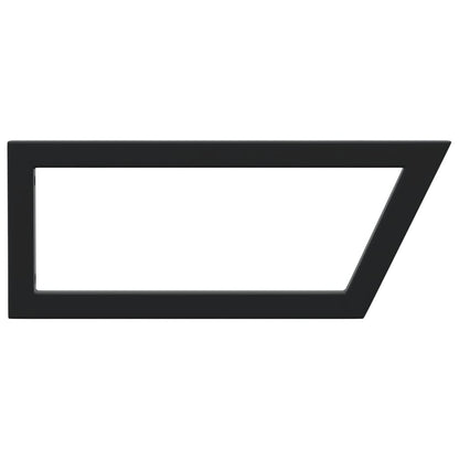 Reggimensole per Lavabo 2 pz Nere Trapezio in Acciaio | homemem39