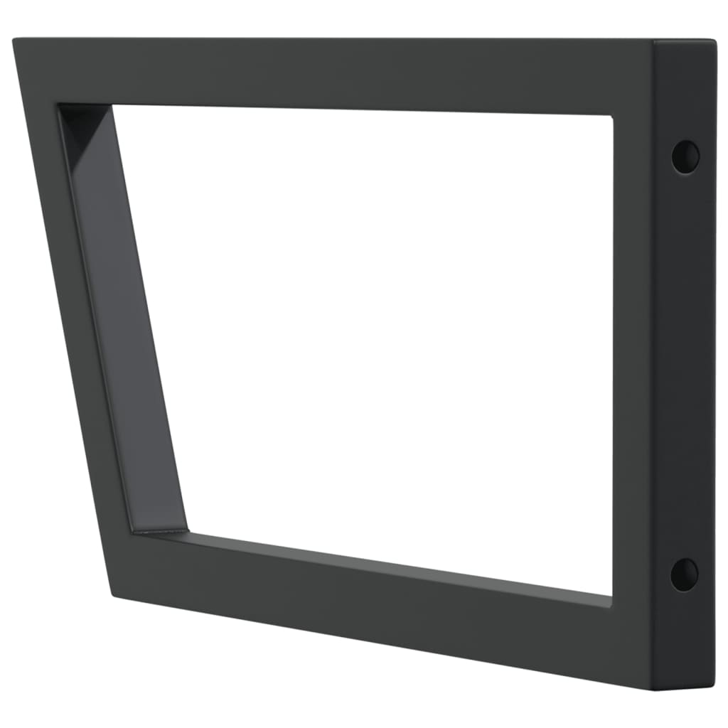 Reggimensole per Lavabo 2 pz Nere Trapezio in Acciaio | homemem39