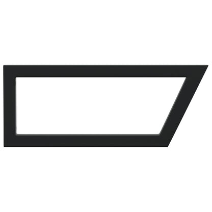 Reggimensole per Lavabo 2 pz Nere Trapezio in Acciaio | homemem39