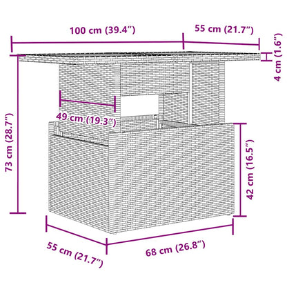 Set Divani da Giardino 2 pz con Cuscini Grigio Polyrattan Vetro