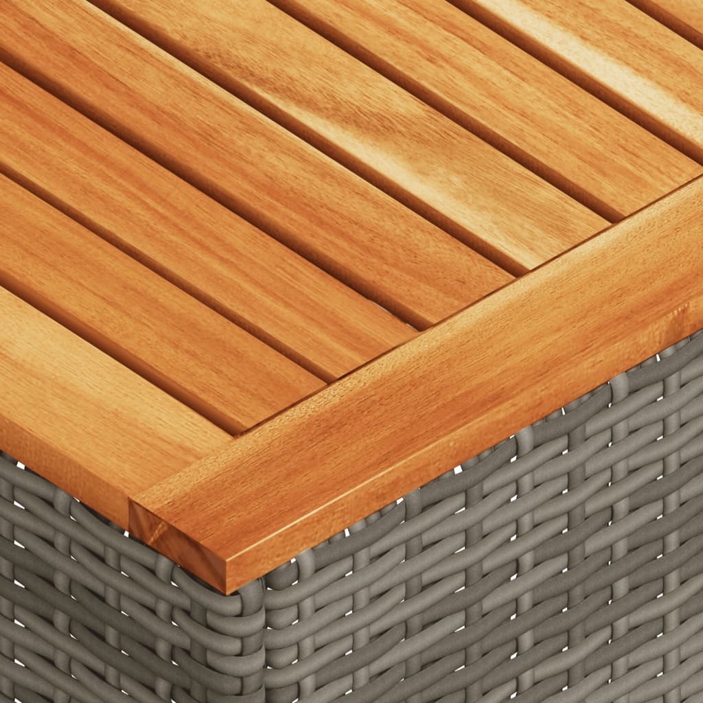 Set Divani da Giardino 2pz con Cuscini Grigio Polyrattan Acacia - homemem39