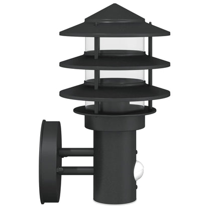 Applique per Esterno con Sensore 2 pz Nere in Acciaio Inox - homemem39