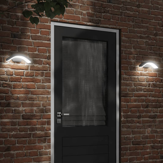 Applique per Esterni con LED 2 pz Nere Alluminio Pressofuso - homemem39