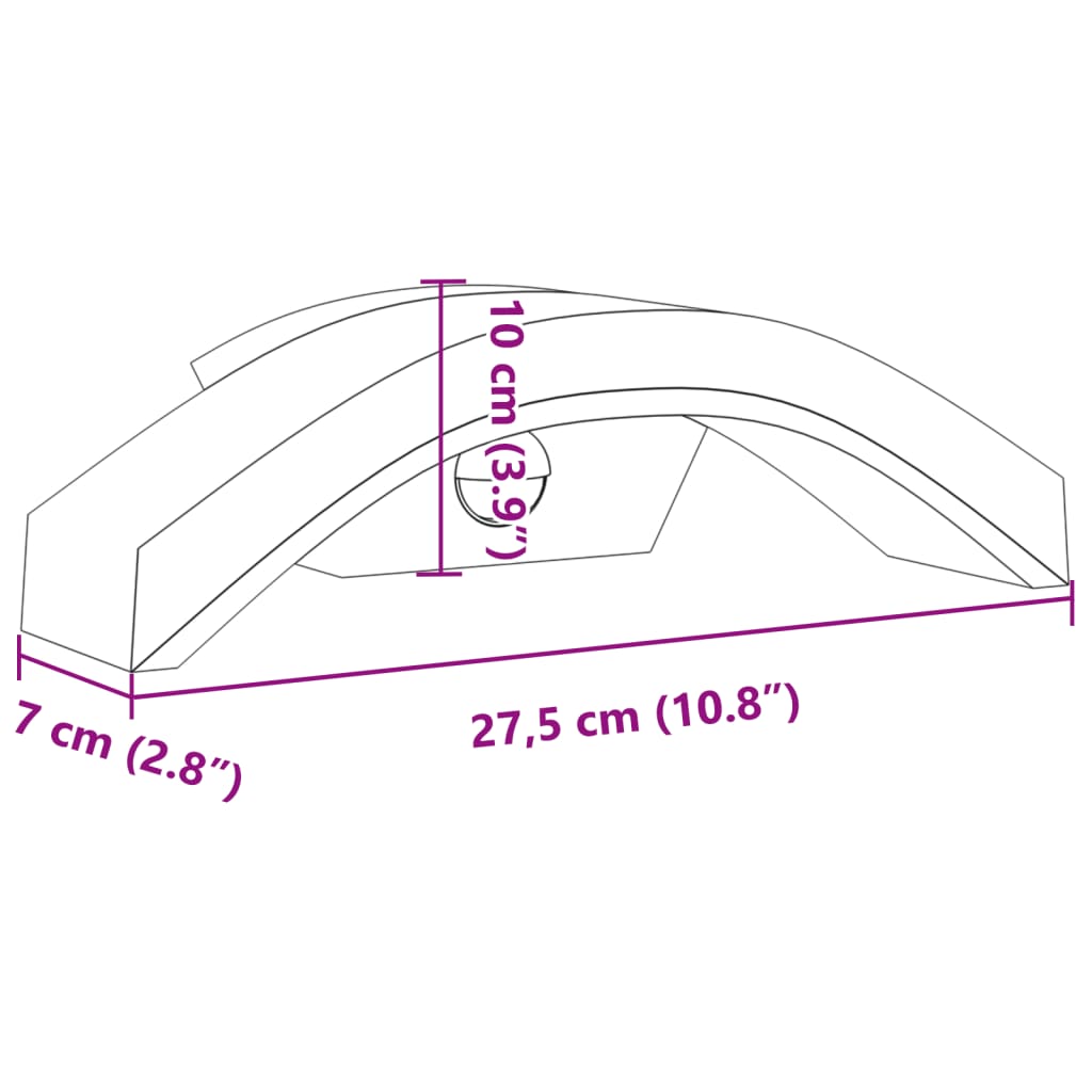 Applique con LED e Sensore Nera in Alluminio Pressofuso - homemem39