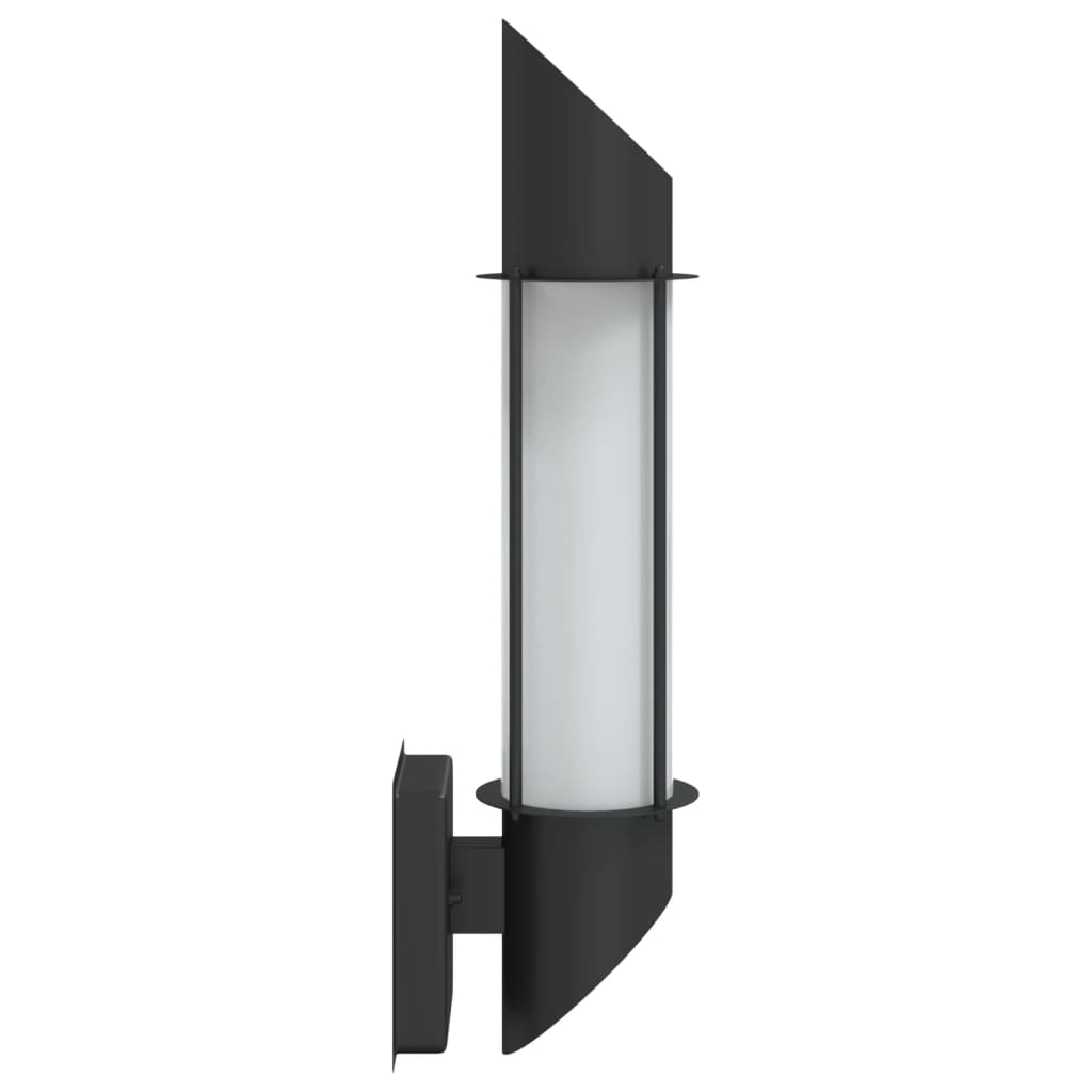 Applique da Esterno 2 pz Nere in Acciaio Inossidabile - homemem39