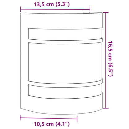 Applique da Esterno 2 pz Argento in Acciaio Inossidabile - homemem39