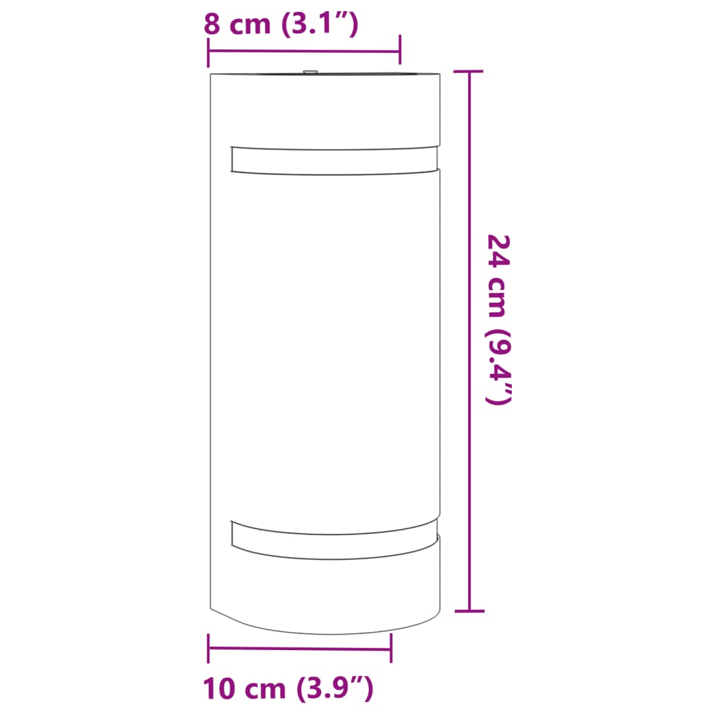 Applique per Esterni Nera in Alluminio Pressofuso - homemem39