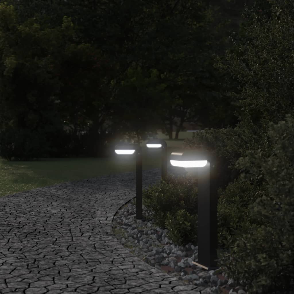 Lampade per Esterni 3 pz Nere 50 cm in Alluminio Pressofuso - homemem39
