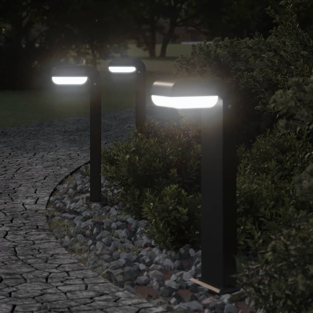 Lampade per Esterni 3 pz Nere 50 cm in Alluminio Pressofuso - homemem39
