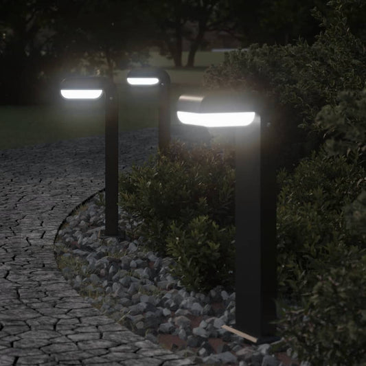 Lampade per Esterni 3 pz Nere 50 cm in Alluminio Pressofuso - homemem39