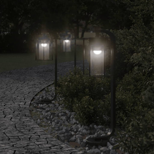 Lampada da Terra per Esterni Nera 60 cm in Acciaio Inox - homemem39